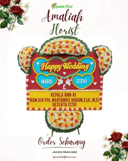 Papan Bunga Pernikahan Siwal
